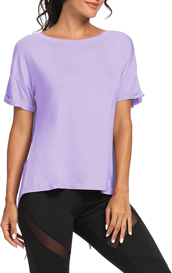 Bestisun Workout Tank Tops Open Back Yoga Exercise Shirts Tie Back Athletic Clothes for Women