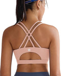 RUNNING GIRL Sports Bras for Women,Padded Sports Bra Tank Top Sexy Crisscross Back High Impact Longline Workout Yoga Bra