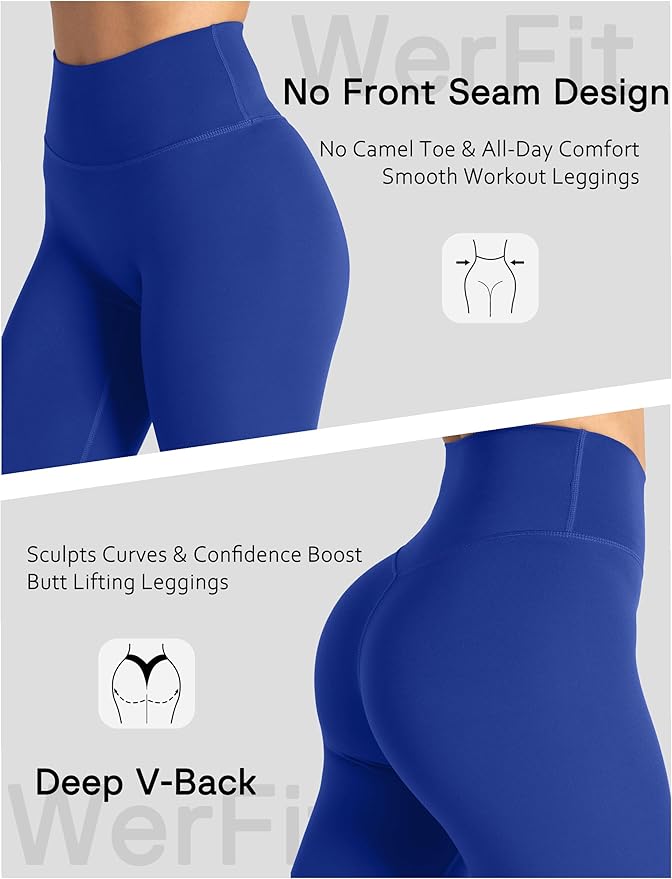 Unthewe Naked-Feel No Front Seam Leggings for Women - High Waisted Buttery Soft Workout Yoga Pants 25"