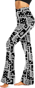 TNNZEET Black Flare Leggings for Women, Crossover Yoga Pants with Pockets Bootcut Flared Leggings