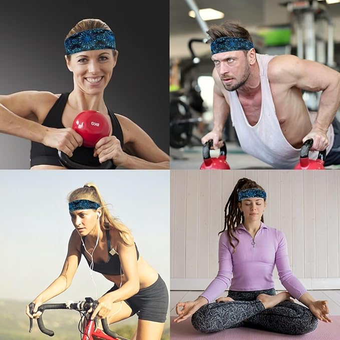 4 Piece Gym Sets Women Racerback Sports Bra with Back Pocket, Matching Flare Yoga Pants And Sweatband