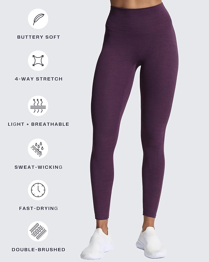 Aoxjox High Waisted Workout Leggings for Women Trinity Yoga Pants 26.5"
