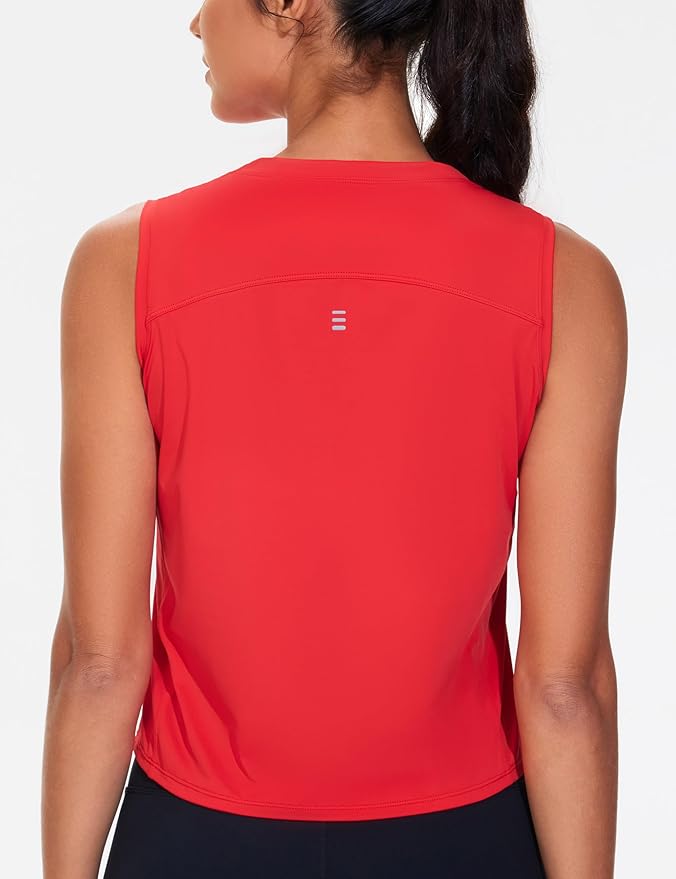 Dragon Fit Womens Ice Silk Workout Tank Tops Sleeveless Cropped Yoga Shirt for Running Gym Summer