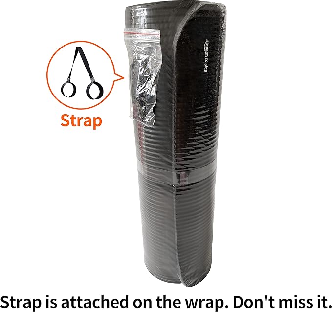 Amazon Basics Extra Thick Exercise Yoga Mat with Carrying Strap