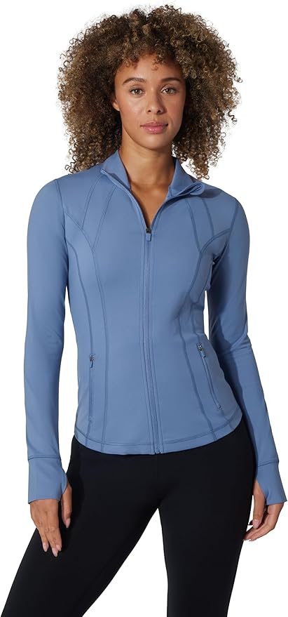 Yogalicious Womens Ultra Soft Lightweight Full Zip Yoga Jacket with Pockets