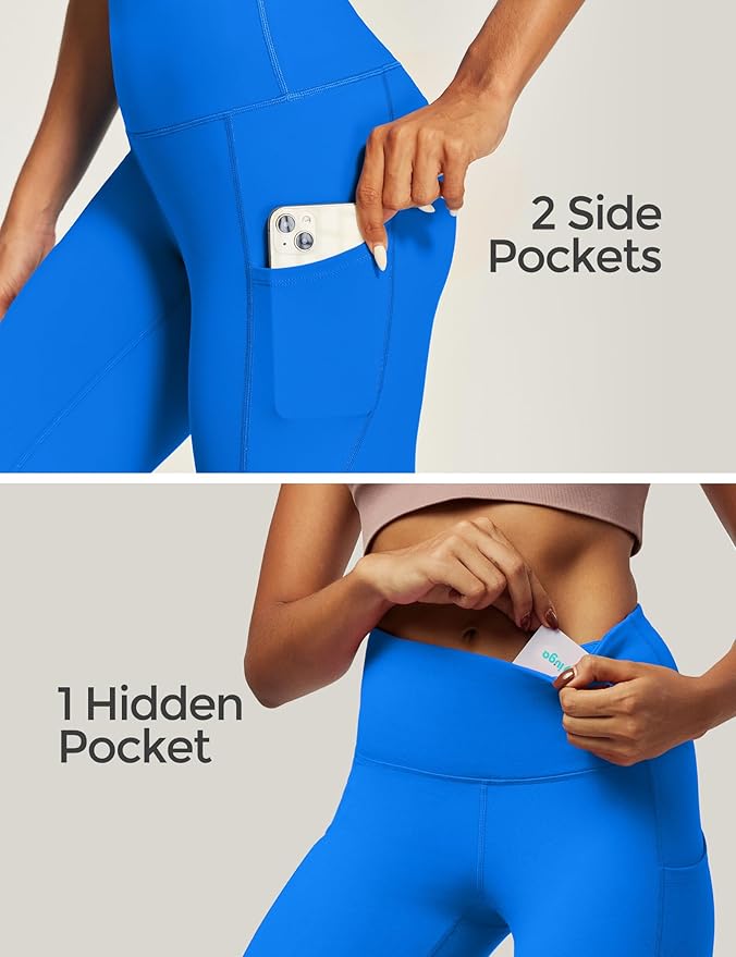 IUGA High Waist Yoga Pants with Pockets, Leggings for Women Tummy Control, Workout Leggings for Women 4 Way Stretch