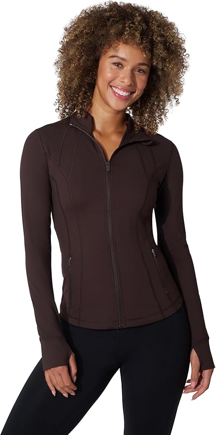 Yogalicious Womens Ultra Soft Lightweight Full Zip Yoga Jacket with Pockets