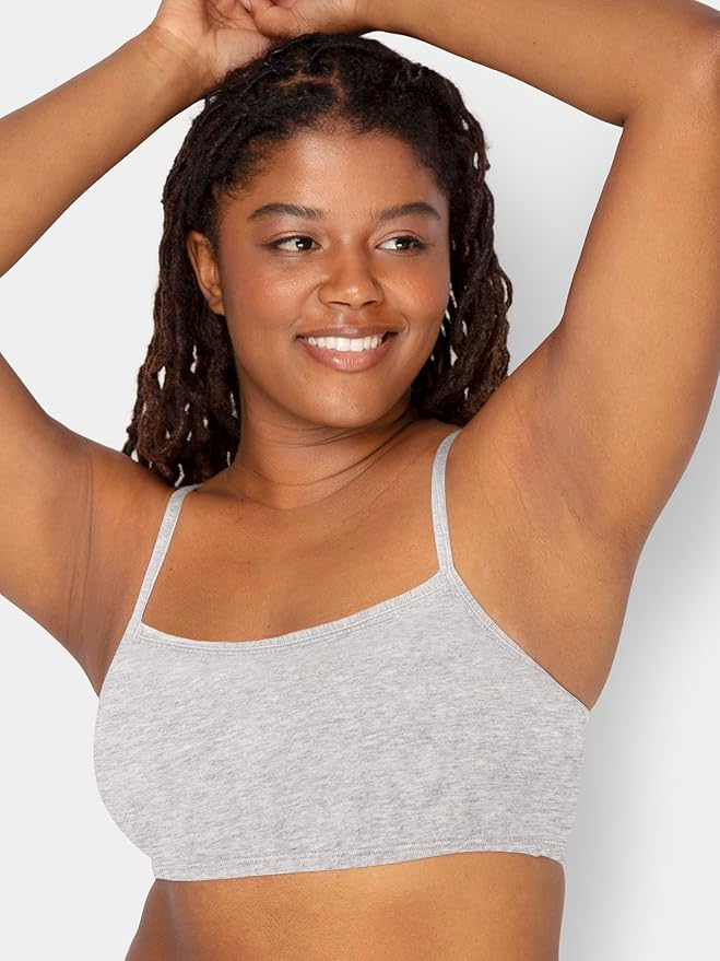 Fruit of the Loom Women's Spaghetti Strap Cotton Pullover Sports Bra Value Pack