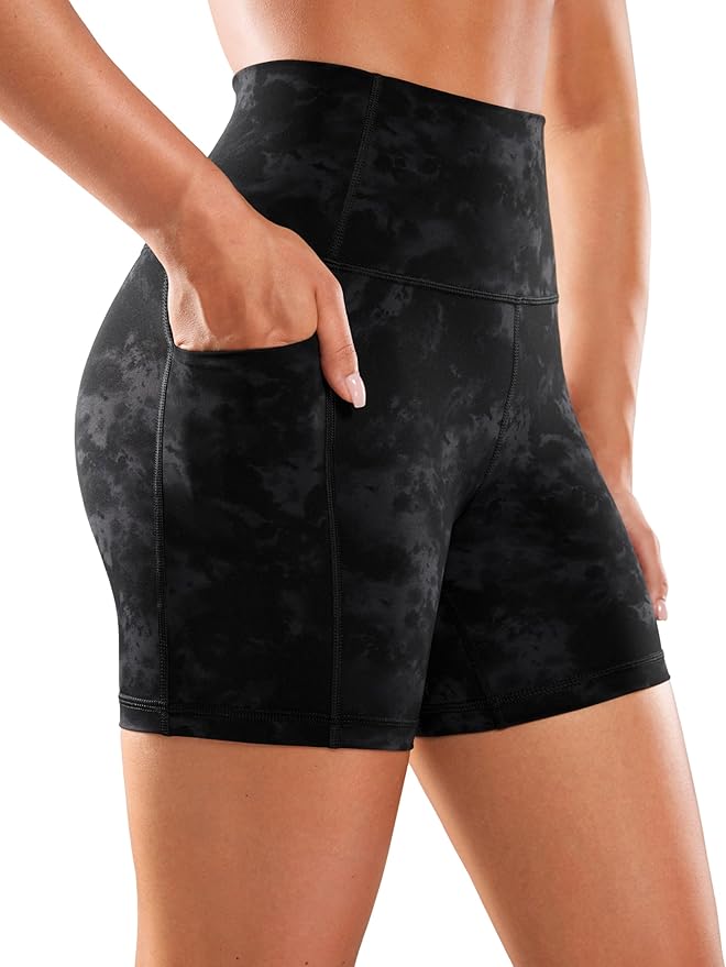 CRZ YOGA Women's Hugged Feeling Compression Leggings - Thick High Waisted Workout Leggings 25"