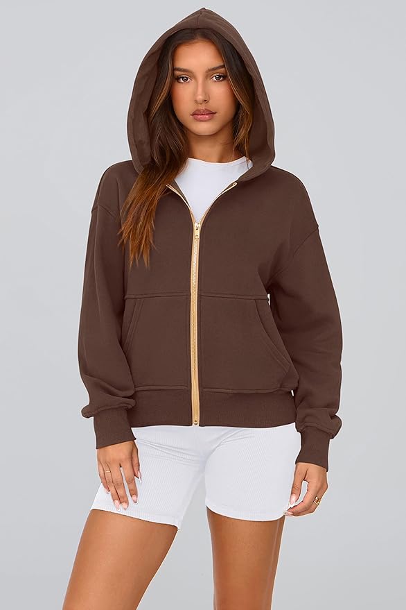 PRETTYGARDEN Hoodies for Women Sweatshirt Zip Up Hoodie Fall Fashion 2026 Trendy Long Sleeve Jackets Winter Clothing Outfits