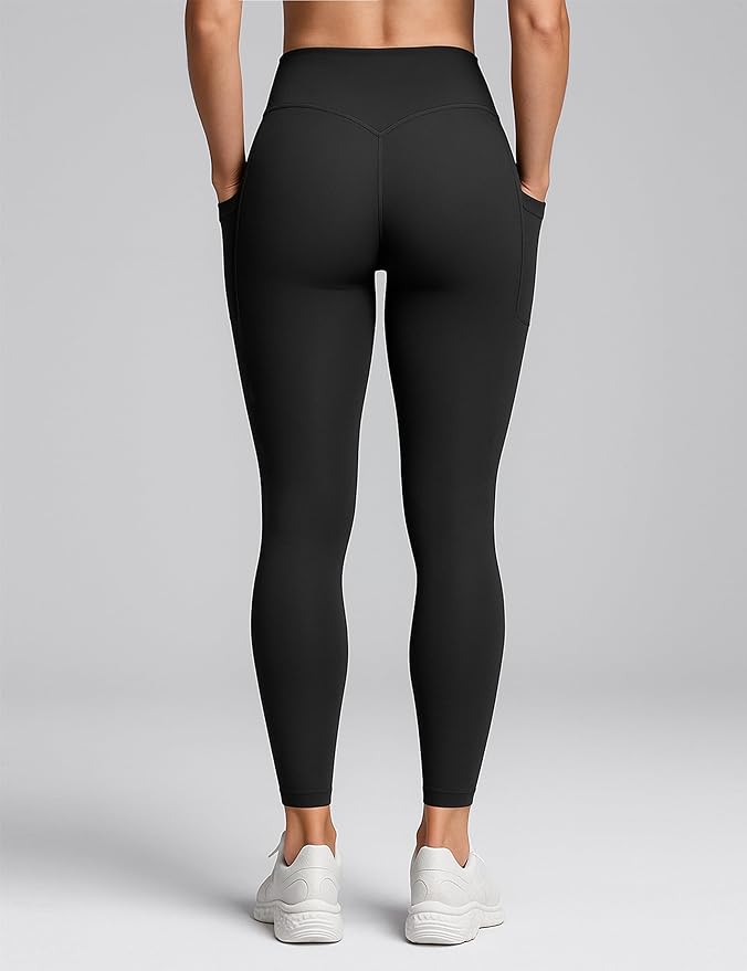 Unthewe Naked-Feel No Front Seam Leggings for Women - High Waisted Buttery Soft Workout Yoga Pants 25"
