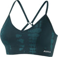 AUROLA Serpent Seamless Sports Bras for Women,Backless Padded Strappy Workout Gym Yoga Crop Tops