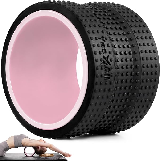Yes4All Yoga Wheel Roller, 500 lb Capacity Back Cracker Roller for Comfort HIPS & Neck, Available in 6”/10”/12” Sizes