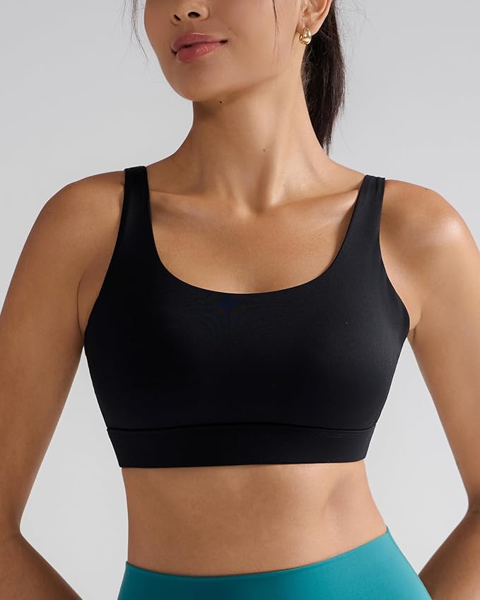 RUNNING GIRL Sports Bra for Women High Support, Molded Cup High Impact Sports Bras with Sewn in Pads Workout Running Bra