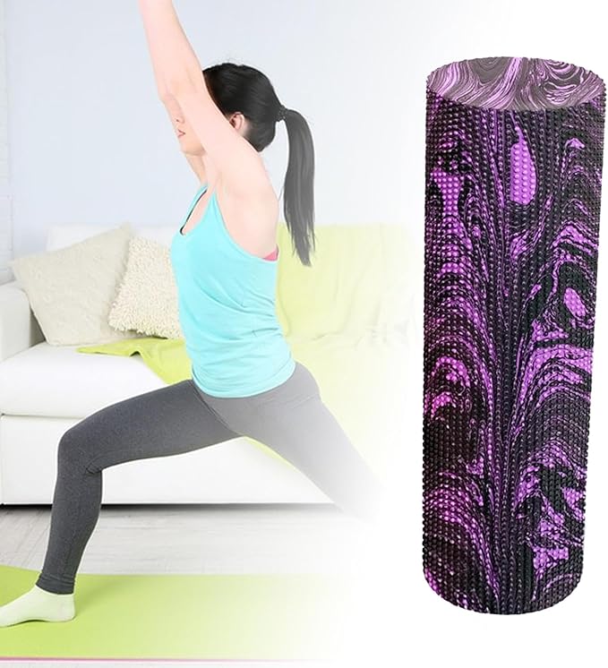 kowaku Column Roller Round Foam Roller Massage Tool Block Roller for Waist Back Stretching Workout Fitness