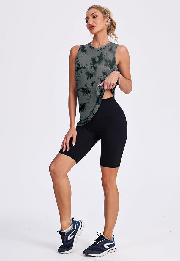 Womens Workout Tank Tops Lightweight Sleeveless Shirts for Women Loose Fit Tops for Athletic Running Tennis Yoga