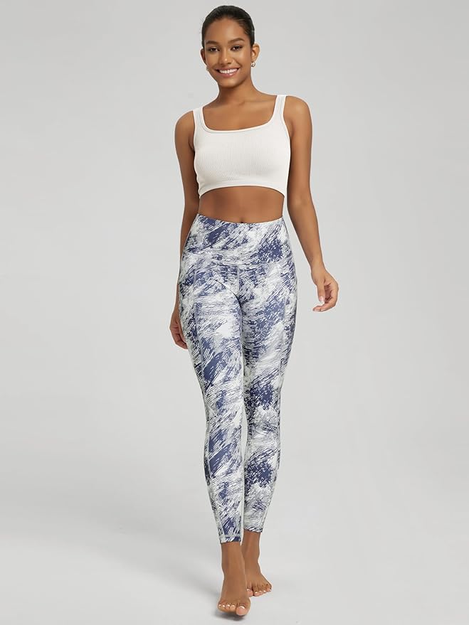 ODODOS Women's High Waisted Yoga Leggings with Pockets, Tummy Control Non See Through Workout Athletic Running Yoga Pants