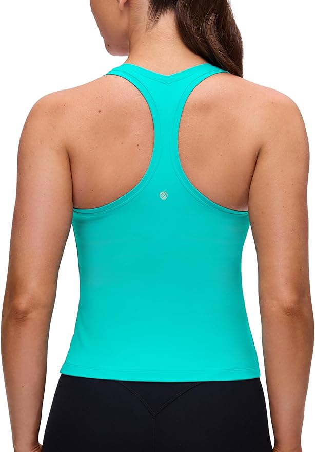 CRZ YOGA Butterluxe Racerback Tank Tops for Women - Yoga Workout Casual Gym Athletic Camisole Tight Sleeveless Shirts