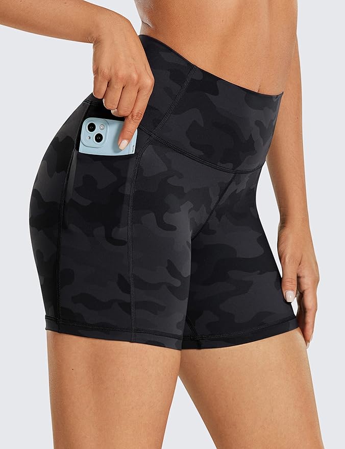 CRZ YOGA Women's Hugged Feeling Compression Leggings - Thick High Waisted Workout Leggings 25"
