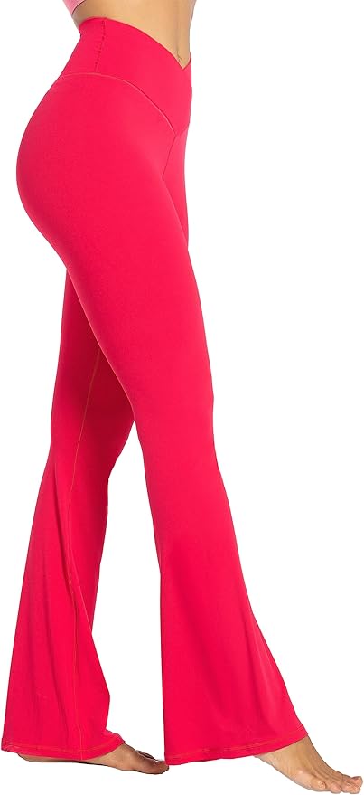 Sunzel Flare Leggings, Crossover Yoga Pants with Tummy Control, High-Waisted and Wide Leg
