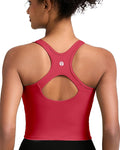 RUNNING GIRL Workout Tank Tops with Built in Bras for Women,Compression Shirt Strappy Back Athletic Yoga Tops