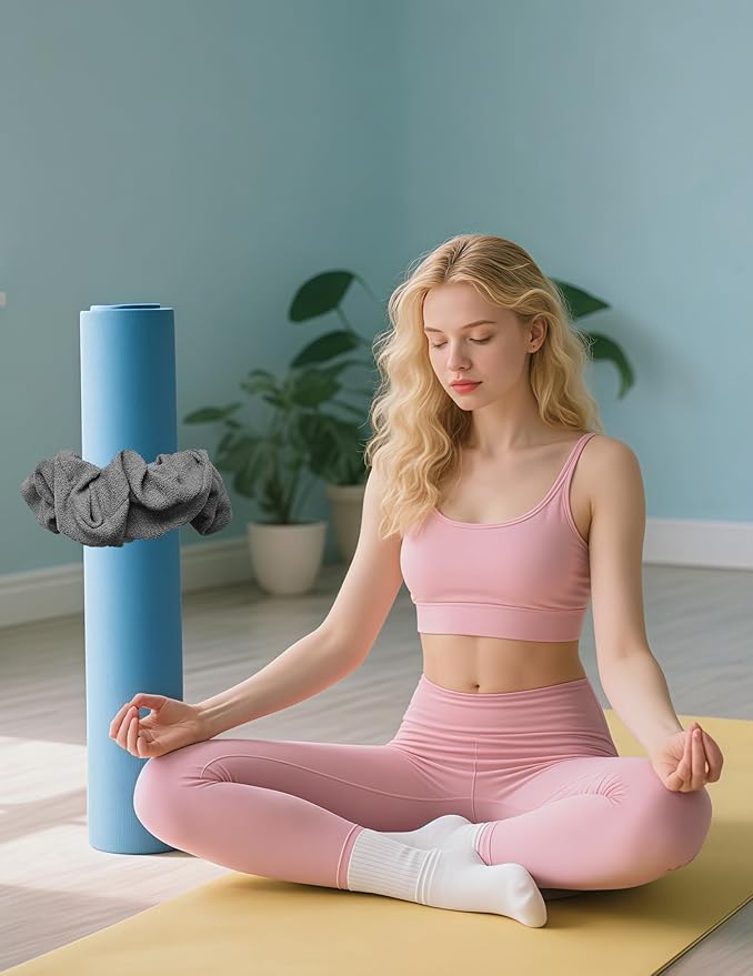 Yoga Mat Scrunchie - Holds Your Yoga Mat in Style - Durable & Elasticity Fabric - Fits All Standard Yoga Mats (mat not included)