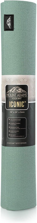 Mount Adams Iconic 5mm Yoga Mat - The Mat That Speaks for Itself - 72" x 24", High-Density, Slip-Resistant Exercise Mat - Unique Texture for Superior Grip for Yoga, Pilates, Fitness