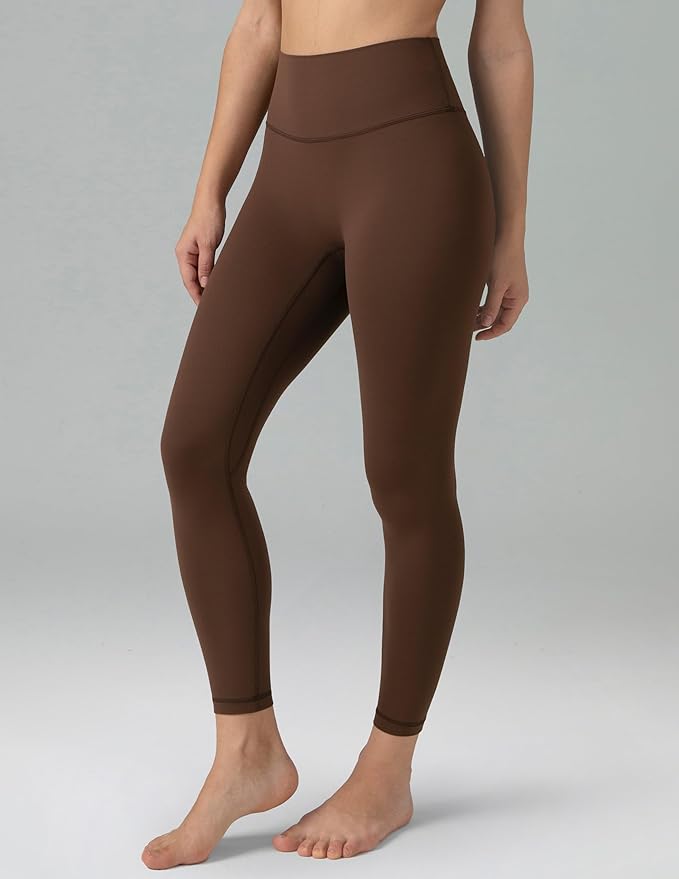 Colorfulkoala Dreamlux No Front Seam Leggings for Women 25"/28" Inseam, High Waisted Buttery Soft Yoga Pants