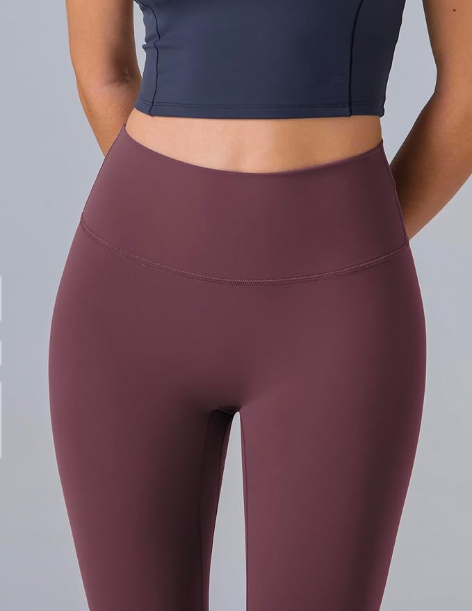 Colorfulkoala Dreamlux No Front Seam Leggings for Women 25"/28" Inseam, High Waisted Buttery Soft Yoga Pants