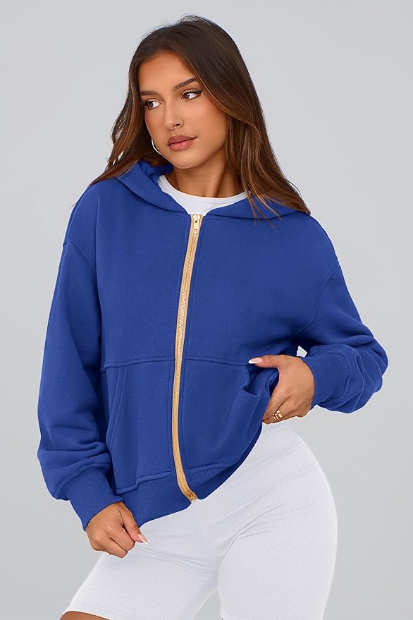 PRETTYGARDEN Hoodies for Women Sweatshirt Zip Up Hoodie Fall Fashion 2026 Trendy Long Sleeve Jackets Winter Clothing Outfits