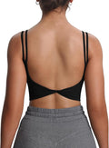 Aoxjox Women's Workout Sports Bras Fitness Yoga Crop Tank Metamorph Twist Back Cami