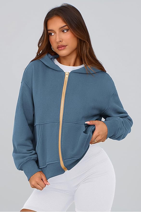 PRETTYGARDEN Hoodies for Women Sweatshirt Zip Up Hoodie Fall Fashion 2026 Trendy Long Sleeve Jackets Winter Clothing Outfits