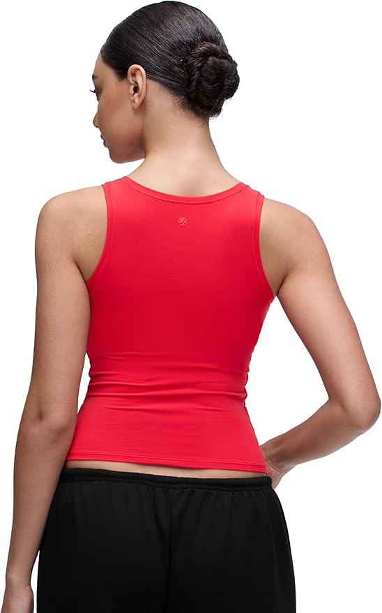 CRZ YOGA Softembrace Scoop Neck Tank Tops for Women - Casual Going Out Soft Double Lined Crop Basic Sleeveless Shirts