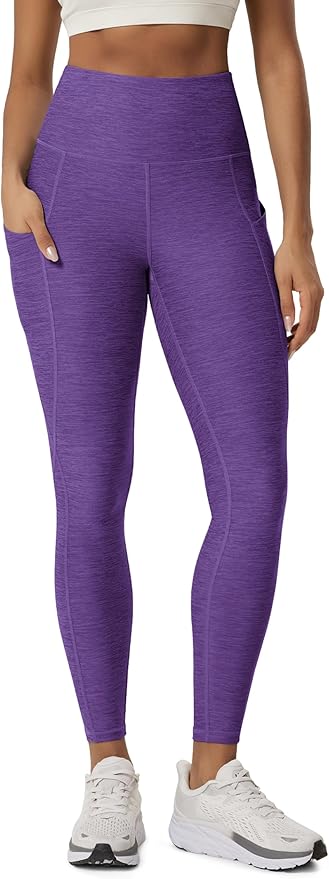 ODODOS Women's High Waisted Yoga Leggings with Pockets, Tummy Control Non See Through Workout Athletic Running Yoga Pants