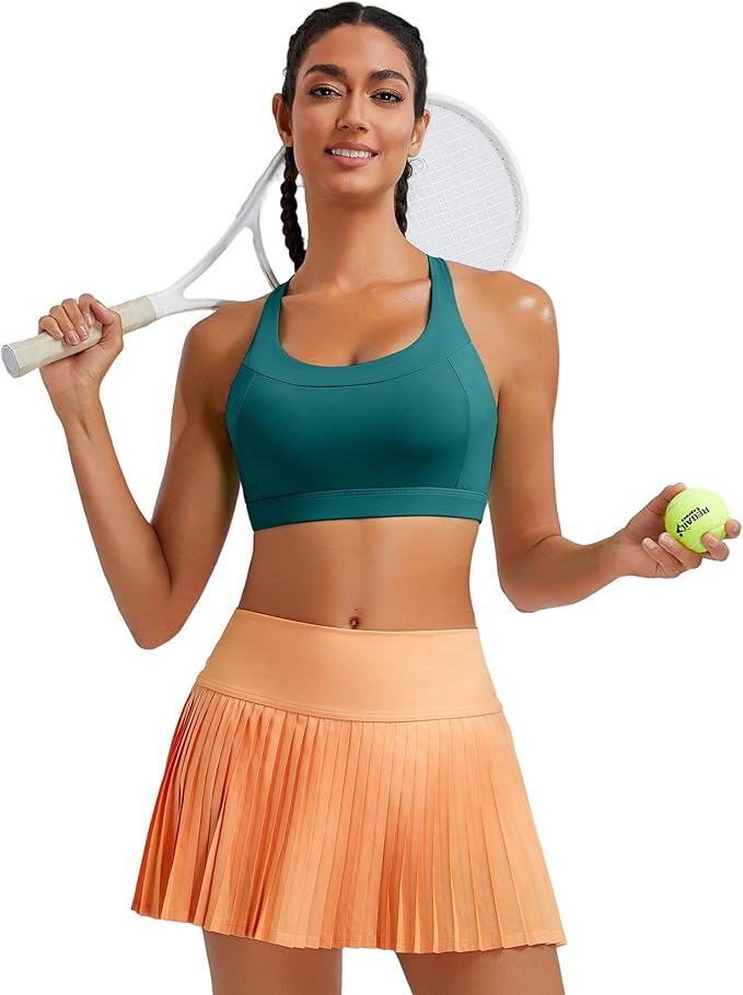 RUNNING GIRL Sports Bra for Women, Molded Cup High Impact Sports Bras for Women with Sewn in Pads