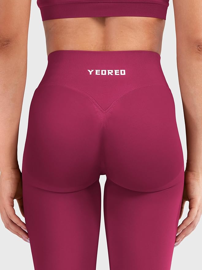 YEOREO Butt Lifting Leggings for Women Seamless Hidden Scrunch Workout Leggings 24" Baderiy Gym Yoga Booty Pants