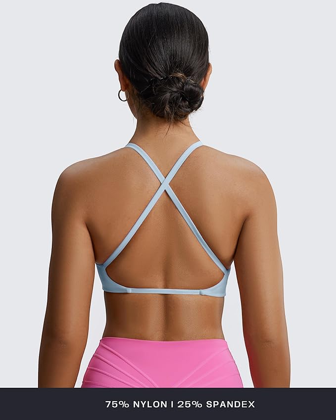 Aoxjox Women's Workout Sports Bras Fitness Metamorph Sienna Twist Bra Yoga Crop Tank