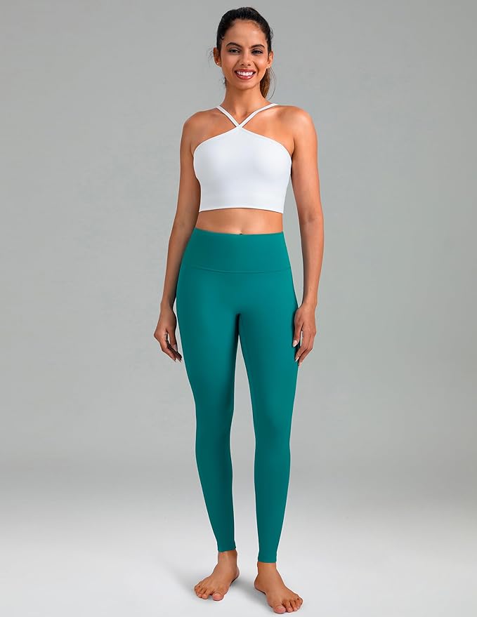 Colorfulkoala Dreamlux No Front Seam Leggings for Women 25"/28" Inseam, High Waisted Buttery Soft Yoga Pants