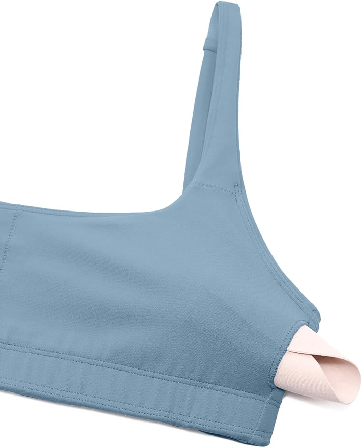 CRZ YOGA Butterluxe Square Neck Spaghetti Strap Sports Bras for Women - Low Coverage Yoga Wireless Padded Cami Crop Top