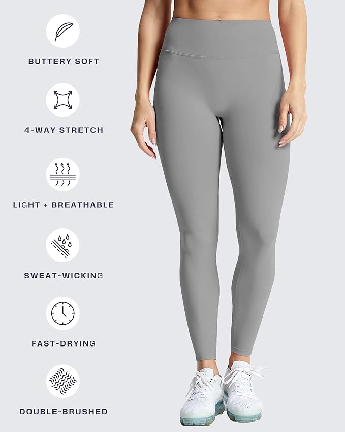Aoxjox High Waisted Workout Leggings for Women Trinity Yoga Pants 26.5"