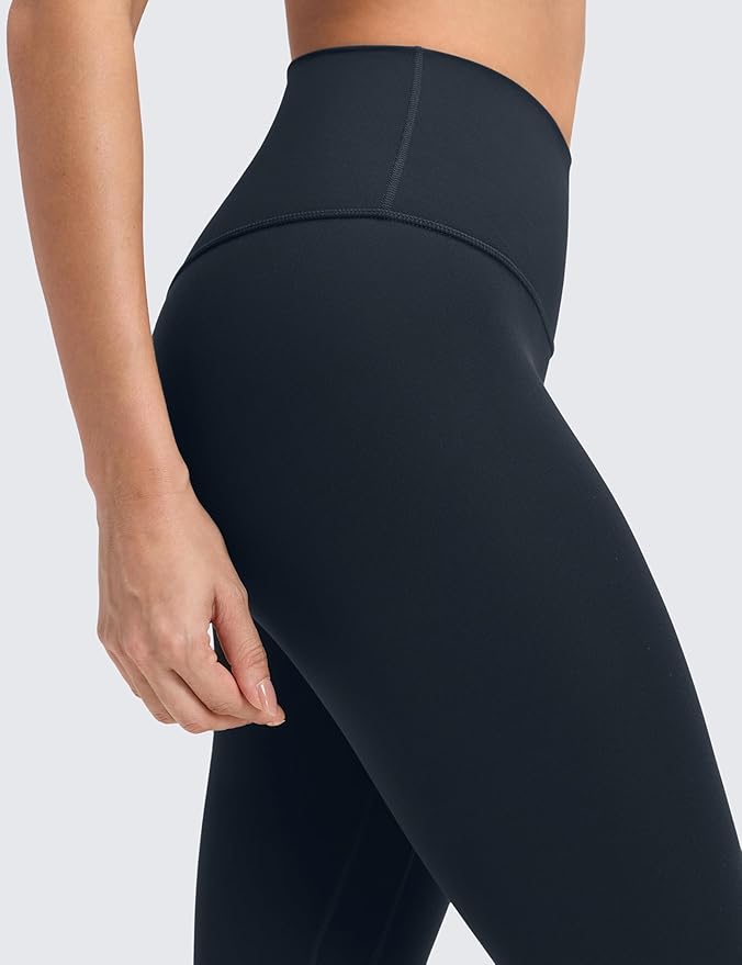 CRZ YOGA Butterluxe No Front Seam Yoga Leggings 25" - High Waisted Womens Lounge Pants Pilates Workout Athletic Buttery Soft