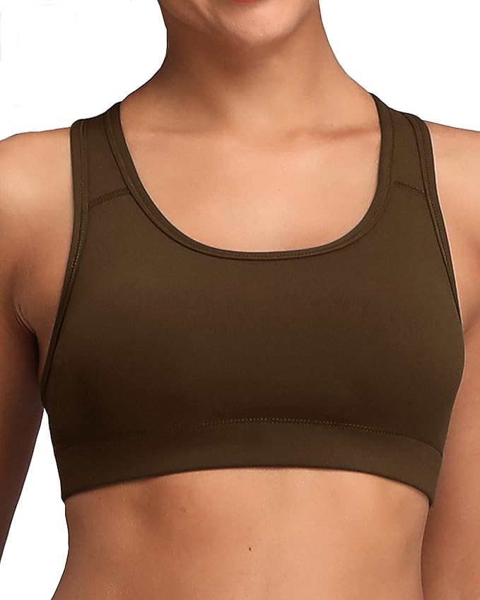 Oalka Women's Racerback Sports Fitness Support Workout Running Bras