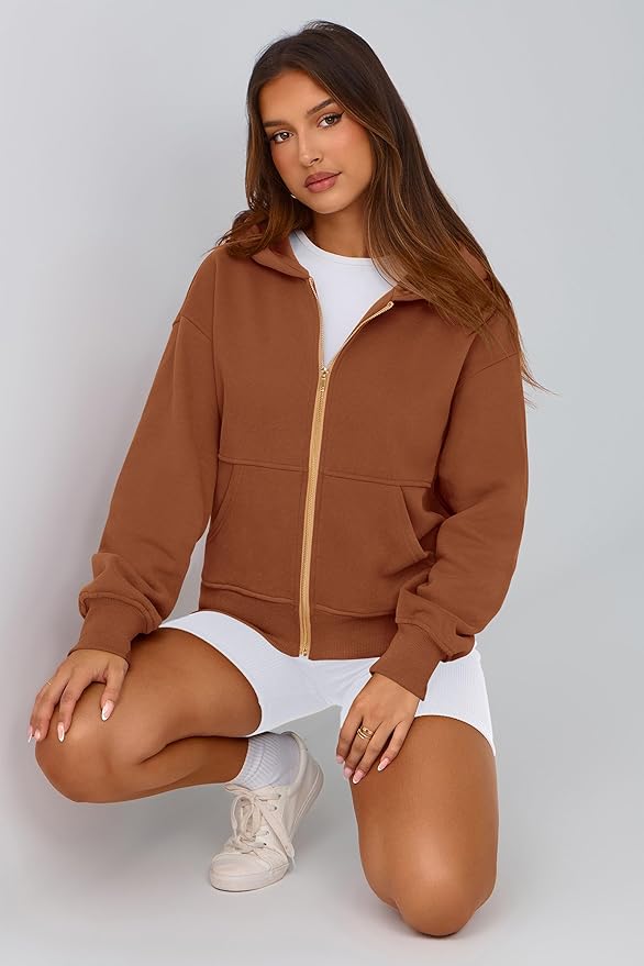PRETTYGARDEN Hoodies for Women Sweatshirt Zip Up Hoodie Fall Fashion 2026 Trendy Long Sleeve Jackets Winter Clothing Outfits