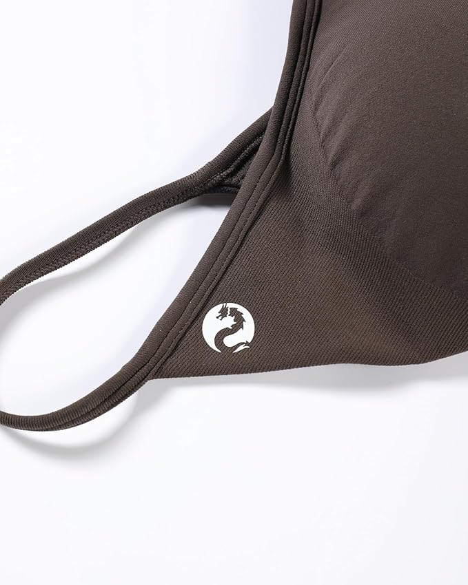 AUROLA Influence Strappy Bra Sports Bras for Women, Backless Padded Impact Strappy Bra Workout Gym Yoga with Removable Cups