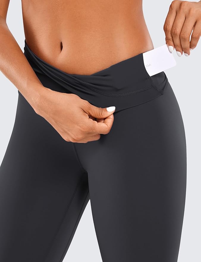 CRZ YOGA Naked Feeling Workout Leggings 25'' - High Waist Yoga Training Tight Womens Pants