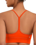Womens Y-Back Sports Bra, Weightless Padded Yoga Bra, Spaghetti Strap Low Impact Gym Top for Workout & Daily Wear