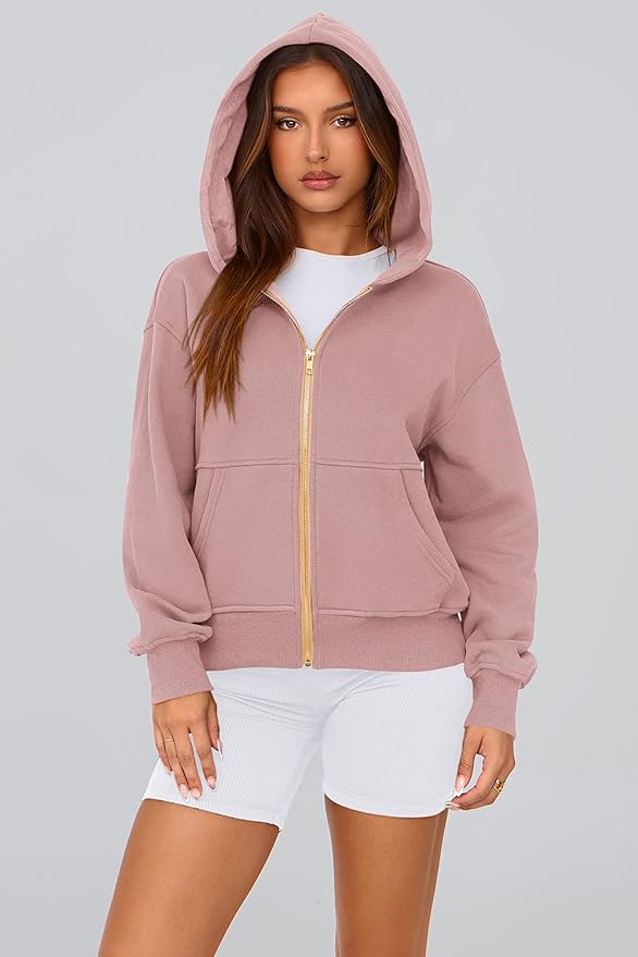 PRETTYGARDEN Hoodies for Women Sweatshirt Zip Up Hoodie Fall Fashion 2026 Trendy Long Sleeve Jackets Winter Clothing Outfits