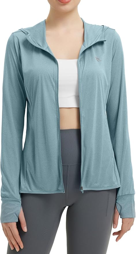 baleaf Women's Sun Protection Jacket Hoodie Clothing Lightweight Long Sleeve Sun Cover Up Shirt