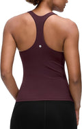 CRZ YOGA Butterluxe Workout Racerback Tank Tops for Women - Padded Athletic Spandex Yoga Shirts with Built in Bra