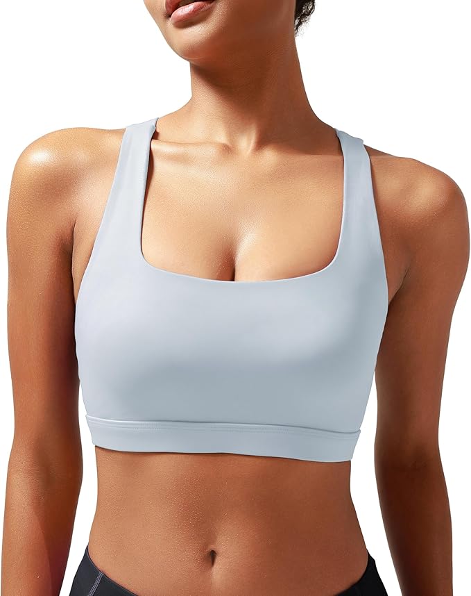 RUNNING GIRL Sports Bras for Women, Molded Cup High Impact Sports Bra Workout Bras for Women High Support Racerback